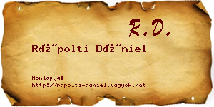 Rápolti Dániel névjegykártya
